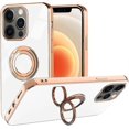 thumbnail image 1 of Diseño para iPhone 13 Pro Funda Crystal Clear Slim Fit Funda protectora para teléfono con soporte de anillo Soporte magnético para automóvil Función compatible con, 1 of 5