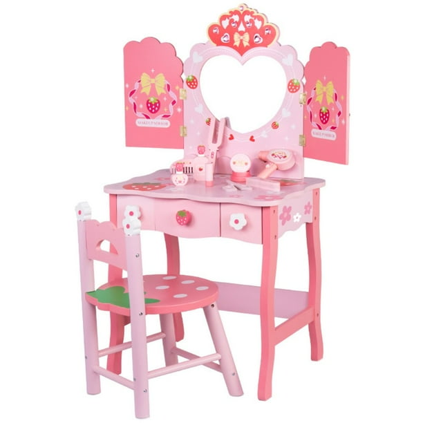 Latady Kids Vanity Makeup For Set Girls Toy Accessories Pretend Play Table Toys 5 Year Old Com Latady Kids Vanity Makeup For, Toddler Vanity Toy Box