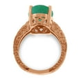 thumbnail image 4 of Galaxy Gold 14K Solid Rose Gold Ring with Natural Oval Emerald, Size 5.5, 5.5-11 Sizes, May Birthstone, Symbol of Harmony, 4 of 4
