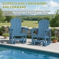 thumbnail image 3 of SERWALL Outdoor Glider Chair, HDPE Patio Glider Rocker All-Weather Porch Glider Navy Blue, 3 of 9