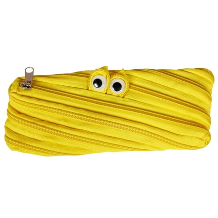 CBD Zipper Monster Pen Bag Pencil Case Yellow