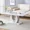 White, variant on Modern 43.3-Inch Rectangle Coffee Table with Faux Marble Top for Living Room Apartment Home Office, White - Scratch-Resistant Easy Assembly