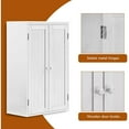 thumbnail image 5 of Pouseayar 12'' Width Wooden Storage Cabinet with Double Doors, White, 5 of 7