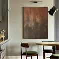 thumbnail image 3 of Wabi-Sabi Abstract Wall Art Large Brown Minimalist Painting Brown Wall Art Brown Texture Painting Brown Black Abstract Painting, 3 of 9