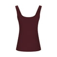 thumbnail image 6 of Ahuyic Tank Tops for Women Shirts Loose Fit Sleeveless Summer Tops Women's French Minimalist U-Neck Knitted Sleeveless Top, 6 of 7