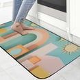 thumbnail image 4 of ONETECH Mix of Color Shapes Happy Artwork Square Floor Mat Indoor Outdoor Felt Front Door Mat 19.68*47.24 in, 4 of 6