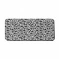 thumbnail image 1 of Paisley Computer Mouse Pad, Sixties Themed Design with Floral Geometrical Details Circle Backgrounded, Rectangle Non-Slip Rubber Mousepad X-Large, 35" x 15" Gaming Size, Black and White, by Ambesonne, 1 of 2