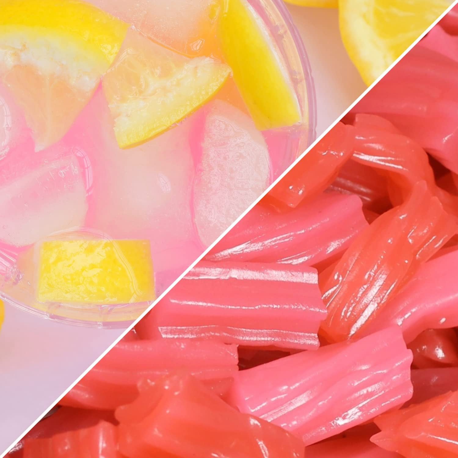 Pink Lemonade Licorice Bits by Its Delish, 5 lbs Bulk Bag  Original Style Chewy Lemonade Flavor Candy Twists  Great Gifts Party Sweets  Made in USA, Vegan, Kosher