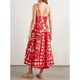 thumbnail image 3 of SUNSIOM Robe Longue à Bretelles Spaghetti pour Femmes Sans Manches Dos Nu à Imprimé Floral Robe Moulante Robes de Cocktail pour Fête, 3 of 7