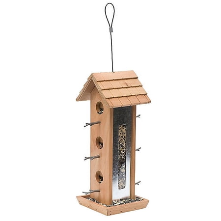 Perky-Pet 50171 Tin Jay Twig Style Wood Bird Feeder, 2 lbs Seed Capacity, Each