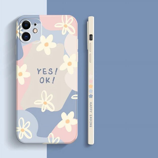 Case For iPhone 13 Case iPhone 14 Pro Max Cases Cartoon Flower Phone Case For iPhone 11 12 Pro Max XS X XR 7 8 Plus SE2020 Cover LXY