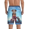 thumbnail image 3 of Fotbe Elephant Sits Pajama Shorts for Men, Men's Pajama Bottoms, Sleepwear,Short Pajama Pants-3X-Large, 3 of 9
