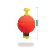 (3 pack) Comal Weighted Round Snap-On Fishing Bobbers, Red, 3-Pack