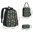 thumbnail image 2 of Pofeuu Mushroom House Print Backpack Travel Backpacks With Lunch Bag Pencil Bag Set 3 pcs Set Cartoon Backpack, 2 of 7