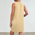 thumbnail image 5 of Liquidation d'Été 2025! Robe Grande Taille pour Femmes, Liquidation de Robe d'Été pour Femmes, Mode Femmes Été Décontractée Col Rond Dentelle Manches Courtes Robe Unie, 5 of 5