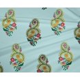 thumbnail image 4 of oneOone Polyester Lycra Fabric Leaves|Swirl & Floral Block Printed Craft Fabric BTY 56 Inch Wide, 4 of 4