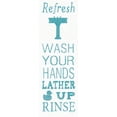 thumbnail image 3 of Contemporary Teal and Cream Typography Bath and Sink Rules Set; Bathroom Decor; Two 6x18" Unframed Poster, 3 of 3