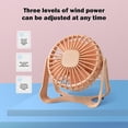 thumbnail image 5 of Ventilador pequeño para escritorio - Mini ventilador de mesa - Ventilador de escritorio USB, portátil, silencioso, 3 velocidades, 5 of 5