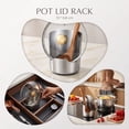 thumbnail image 5 of Lucahom 2 In 1 Multi-functional Kitchen Utensil Holder, Heavy Duty Stainless Steel Pot Lid & Spoon Rack, Space-Saving Vertical Stand for Spatulas,Tongs,Ladles,Countertop Organizer,2PCS, 5 of 6