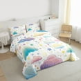 thumbnail image 3 of Feelyou Dreamy Rainbow Child Queen Comforter Set, Colorful Stars Print Bedding Sets, Fairy Tale Style Reversible Bedding Comforter Set, Lightweight Room Decor, 3-Piece, 3 of 8