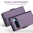 thumbnail image 6 of CaseMe Leather For Google Pixel 9 Pro XL Wallet Case with RFID Blocking, For Google Pixel 9 Pro XL Case Wallet for Women Men Card Holder Magnetic Clasp Kickstand Folio Case,Purple, 6 of 10