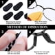 thumbnail image 3 of Optics Almohadillas nasales de silicona de gel de media luna, ultrafinas, antideslizantes, de 1,3 mm, para gafas, gafas de sol y gafas, parte posterior súper adhesiva, 20 pares (negro), 3 of 5