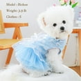 thumbnail image 2 of UOSIA Pet Denim Dress with Cute Bow-Knot Comfy Vest Skirt Lace Trim Tutu Clothes, 2 of 6