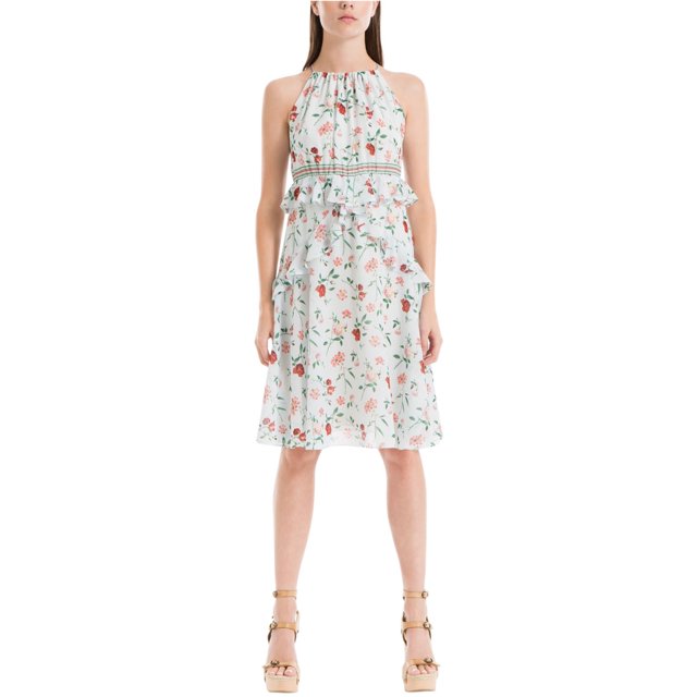 Vestido de Cambio floral con textura Max Studio London azul mediano