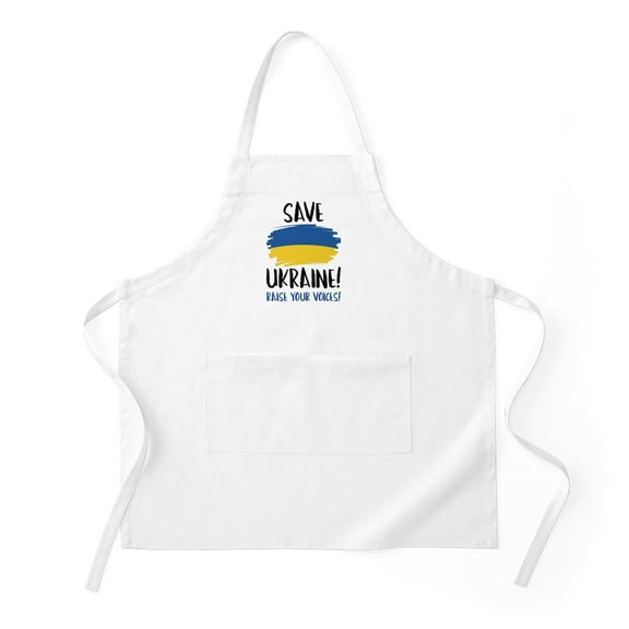 CafePress - Save Ukraine Raise Your Voices - Kitchen Apron with Pockets, Grilling Apron, Baking Apron