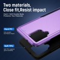 thumbnail image 2 of Phone Case for Samsung Galaxy A42 5G with Tempered Glass Screen Protector Cover and Slim Hybrid Full Body Protective Cell Accessories Glaxay A 42 G5 Gaxaly 42A S42 4G 2021 Women Men Purple, 2 of 8