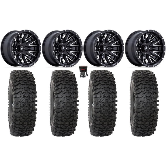 MSA Creed 14" Wheels Machined 32" RC500 Tires Yamaha Viking Wolverine YXZ1000R CFMoto ZForce 950 UForce 1000
