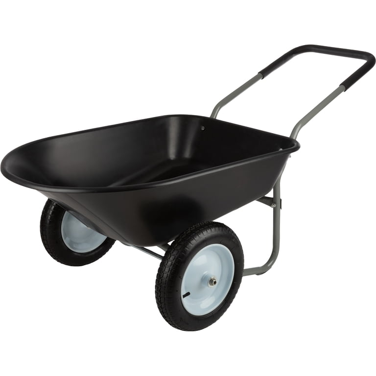 Pure Garden 2-Tire Wheelbarrow, 300 Lb Capacity photo 1