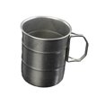 thumbnail image 1 of Taza de camping de acero inoxidable con asa para fotos, taza de café, taza para beber cerveza Mango plegable de 500 ml., 1 of 9