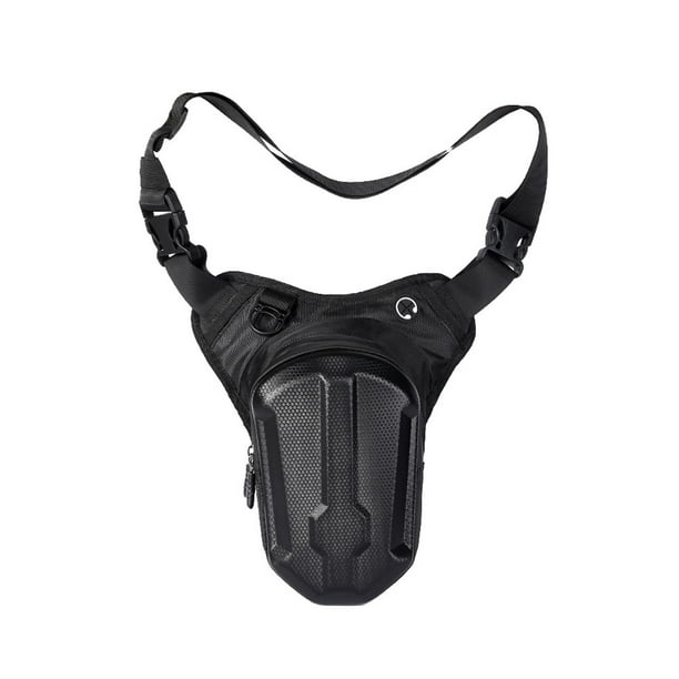 Bolsa de pierna para motocicleta, multiusos, gran capacidad, impermeable, bandolera de almacenamiento Negro