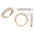 thumbnail image 4 of Dazzlingrock Collection Round White Diamond Anniversary Wedding Band for Women (2.05 ctw, Color I-J, Clarity I1-I2) in 14K Rose Gold, Size 9.5, 4 of 6