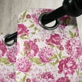 thumbnail image 3 of Ambesonne Flower Grommet Curtain, Peonies and Leaf Floral, 50" x 120", Pink White Olive Green, 3 of 6