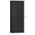 Freestanding Modern 4 Door Kitchen Pantry, Storage