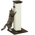thumbnail image 1 of PawHut 32" Cat Scratching Post for Indoor Cats w/ Sisal Teasing Ball Brown, 1 of 10