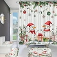 thumbnail image 4 of Virelaxpo Christmas Style Bathroom Decor Collection Featuring Shower Curtain, Floor Mat, Toilet Seat Cover and U-Shaped Mat for Holiday Bathroom Upgrade, 4 of 6