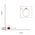 thumbnail image 4 of ANGARA Natural East-West Oval Ruby Solitaire Ring with Diamonds in 14K Rose Gold for Women (Size-6x4mm) | July Birthstone, Birthday, Anniversary, Jewelry Gift for Women | Natural Ruby Ring, 4 of 8