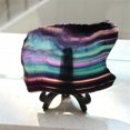 thumbnail image 4 of GKNET Natural Colorful Fluorite Quartz Rainbow Crystal Slice Specimen Healing+Stand-700g, 4 of 9