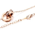 thumbnail image 3 of Stainless Steel Interlocking Circles Infinity Style Roman Numbers Wedding Statement Collar Necklace, 3 of 8
