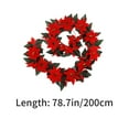 thumbnail image 3 of PALIFEUR Christmas Garland - Pine Garlands for Christmas Decoration, 79 inch Artificial Christmas Garlands for Mantle Fireplace Holiday Party Decor (Red), 3 of 7