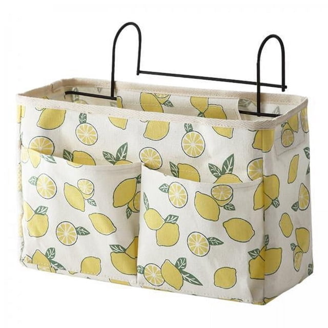 2xBedside Impermeable Con Múltiples Bolsillos Para Dormitorio , Sofá De Viaje Amarillo