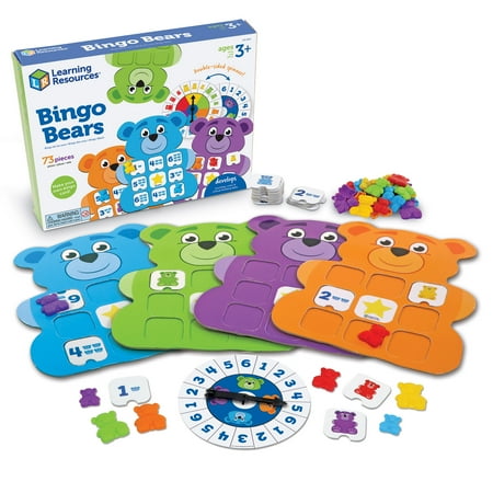 UPC: 0765023808414 | Learning Resources Bingo Bears – 73 Pieces Educational Games for Boys and Girls Ages 3+ Toddler Learning Games