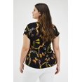 thumbnail image 3 of Blusa manga corta Roman Fashion 5523 Negro Talla Extra, 3 of 6