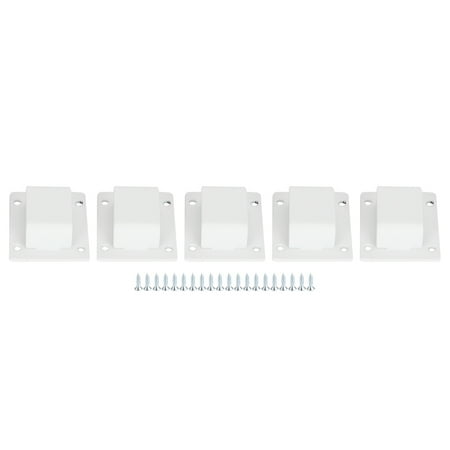 

5pcs Wall Shelf Tube Holder Stainless Steel Bar Mount Bracket Organizer for Supermarket WhiteSealing