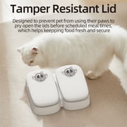 ROJECO 2 Meals Automatic Pet Feeder Smart Cat Food Dispenser For Wet & Dry Food Kibble Dispenser Accessories Auto Feeder For Cat
