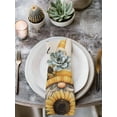 thumbnail image 2 of Yellow Dwarf Sunflowers Cloth Napkins Set of 8 Reusable Dinner Napkins, Line Bee Green Leaves Cocktail Napkin Washable Table Napkins for Wedding/Holiday Party/Baby Shower 20"x20", 2 of 7