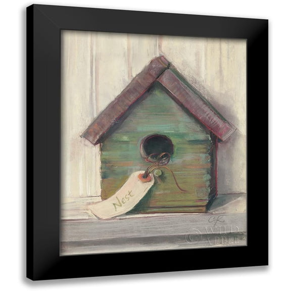 Rowan, Carol 12x14 Black Modern Framed Museum Art Print Titled - Birdhouse